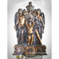 Western Cast Metal Wall Statue Fountain Sculpture